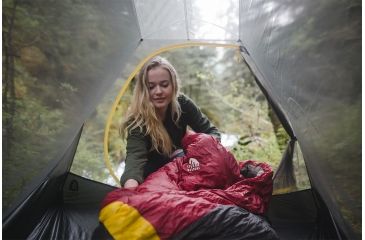 Image of Sierra Designs Nitro UL 20 Sleeping Bag 800 DriDown - Women's-Sangria/Yellow/Peat-Regular