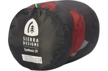 Image of Sierra Designs Synthesis 20 Degrees Sleeping Bag, Red/Black, Regular, 90613419R