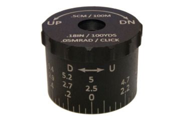 Image of Sightron SIII10 50x60mm Tactical Elevation Knob, 0.05 MRAD, 7 MRAD, Black, MRAD, 74005