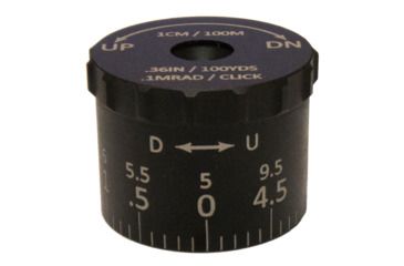 Image of Sightron SIII8x32/SIII6x24, 0.1 MRAD Tactical Elevation Knob, 9.5 MRAD, Black, SIII6-24 8-32mm .1 MRAD Tactical Elevation Knob 9, 74006