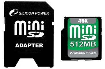 Image of Silicon Power miniSD 45X Memory Card - 2GB