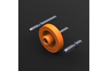 Image of Silverback Airsoft SRS Piston Cup w/ Air Brake, Black/Orange, SBA-BPS-15