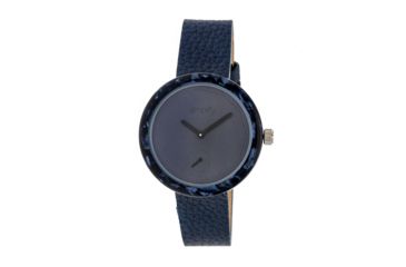 Image of Simplify The 3700 Leather Strap Watch, Light Blue/Navy, Standard SIM3705