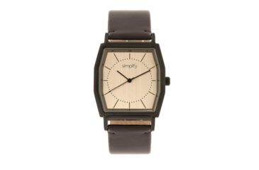 Image of Simplify The 5400 Leather-Band Watch, Bronze/Dark Brown, SIM5405
