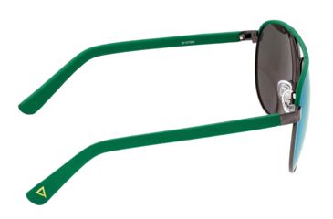 Image of Sixty One Sunglasses Wreck Polarized Sunglasses - Unisex, Gunmetal/Green, One Size, SIXS107GM