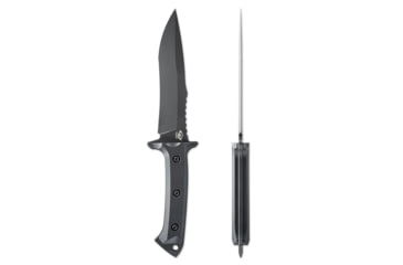 Image of Skallywag Tactical Riptide Spear Point Fixed Blade Knife, 6.35 in, D2, Spear Point Blade, G10 Handle, Black, Riptide Spear Point-Black