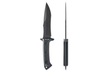 Image of Skallywag Tactical Riptide Spear Point Fixed Blade Knife, 6.35 in, D2, Spear Point Blade, G10 Handle, Black, Riptide Spear Point-Black