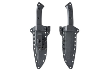Image of Skallywag Tactical Riptide Spear Point Fixed Blade Knife, 6.35 in, D2, Spear Point Blade, G10 Handle, Black, Riptide Spear Point-Black
