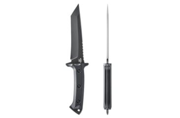 Image of Skallywag Tactical Riptide Tanto Fixed Blade Knife, 6.35 in, D2, Tanto Blade, G10 Handle, Black, Riptide Tanto-Black