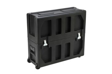 Image of SKB Cases Roto Molded LCD screen case with universal convoluted foam insert, tow handle and wheels, fits 20 to 26 screens 3SKB-2026