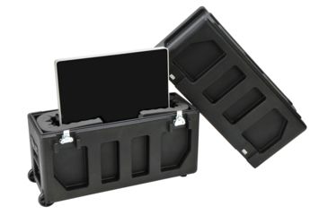 Image of SKB Cases Roto Molded LCD screen case with universal convoluted foam insert, tow handle and wheels, fits 20 to 26 screens 3SKB-2026