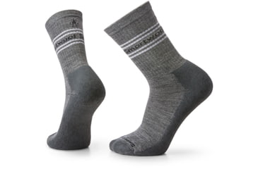 Image of Smartwool Everyday Logo Crew Socks, Medium Gray, Extra Large, SW0018830521-XL