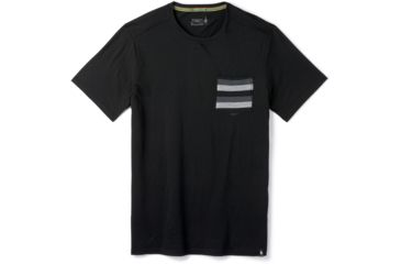 Image of Smartwool Merino 150 Pocket Tee - Mens, Black Stripe, Large, SW015153D82-L