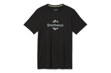 Image of Smartwool Merino Sport 150 Logo Graphic Tee - Mens, Black, 2XL, SW016292001-XXL