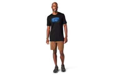 Image of Smartwool Merino Sport 150 Mount Hood Moon Graphic Tee - Mens, Black, Medium, SW016446001M