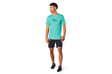 Image of Smartwool Merino Sport 150 Rocky Range T-Shirt - Mens, Iceberg Blue, 2XL, SW000796F62-IB-XX-Large
