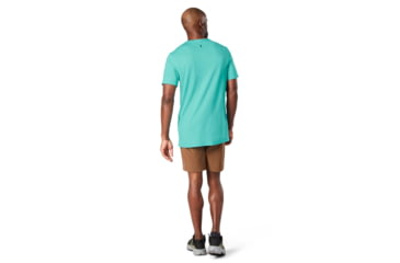 Image of Smartwool Merino Sport 150 Two Peaks Graphic Tee - Mens, Iceberg Blue, Medium, SW000793F62M