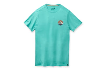 Image of Smartwool Merino Sport 150 Two Peaks Graphic Tee - Mens, Iceberg Blue, Medium, SW000793F62M