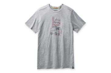 Image of Smartwool Merino Sport 150 Van Days Graphic Tee - Mens, Light Gray Heather, Small, SW000795545S