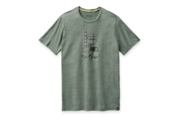 Image of Smartwool Merino Sport 150 Van Days Graphic Tee - Mens, Sage Heather, Extra Large, SW000795F72XL