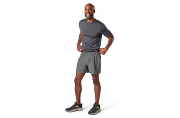 Image of Smartwool Merino Sport Lined 5in Short - Mens, Medium Gray, Medium, SW000374052M
