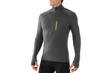 Image of Smartwool MerinoMax Half Zip Top - Men's-Graphite-Medium