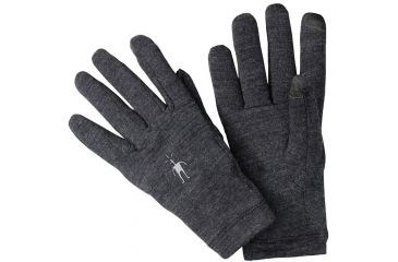 Image of Smartwool NTS Mid 250 Gloves - Mens -Charcoal Heather-Large