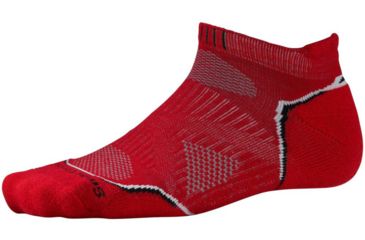 Image of Smartwool PhD Run Light Micro Sock - Men's-Bright Red-Large