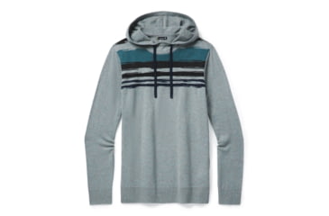 Image of Smartwool Sparwood Hoodie Sweater - Mens, Lunar Gray Donegal, Extra Large, SW016325E67-XL