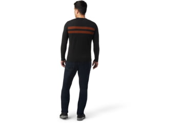 Image of Smartwool Sparwood Stripe Crew - Mens, L13 Charcoal Heather-Picante Heather, Medium, SW016474L13M