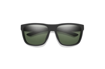 Image of Smith Barra Sunglasses, Matte Black Frame, ChromaPop Polarized Gray Green Lens, 201268DL560L7