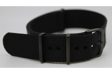 Image of Smith&amp;Bradley Ltd. Sans-13 PVD Black-Coated 42mm Watch, Black Face/Black NATO Band Sans-black-BNATO