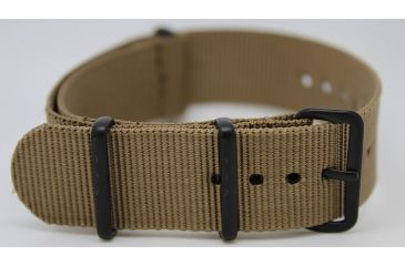 Image of Smith&amp;Bradley Ltd. Sans-13 PVD Black-Coated 42mm Watch, Black Face/Coyote Tan NATO Band Sans-black-CTNATO