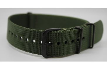 Image of Smith&amp;Bradley Ltd. Sans-13 PVD Black-Coated 42mm Watch, Black Face/OD Green NATO Band Sans-black-ODNATO