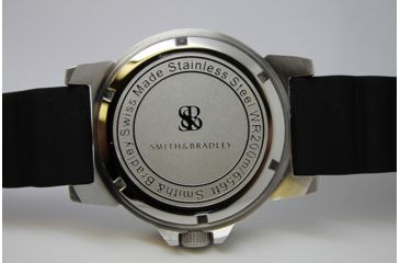 Image of Smith&amp;Bradley Ltd. Sans-13 PVD Black-Coated 42mm Watch, Black Face/Black Rubber Band Sans-black-RBS