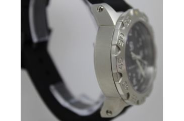 Image of Smith&amp;Bradley Ltd. Sans-13 Stainless Steel 42mm Watch, Black-Silver Face/Rubber Black Band Sans-stainless-RBS