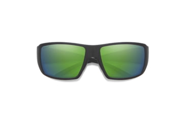 Image of Smith Optics Guides Choice Sunglasses, ChromaPop Glass Polarized Green Mirror Lens, Matte Black Frame, 20494700362UI