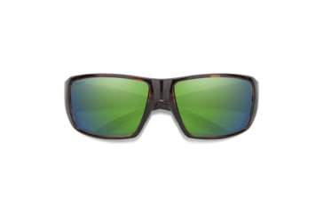 Image of Smith Optics Guides Choice Sunglasses, ChromaPop Glass Polarized Green Mirror Lens, Tortoise Frame, 20494708662UI