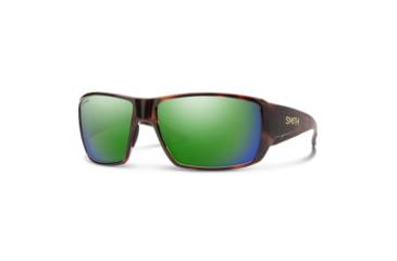 Image of Smith Optics Guides Choice Sunglasses, ChromaPop Glass Polarized Green Mirror Lens, Tortoise Frame, 20494708662UI