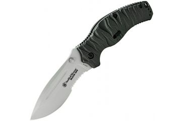 Image of Smith &amp; Wesson Black Ops 4, MAGIC Assist, Gray Aluminum Handle, Serrated SWBLOP4S