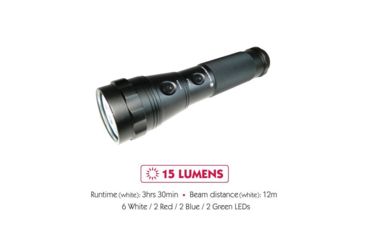 Image of Smith &amp; Wesson Galaxy 12 LED Flashlight, Red/White/Blue/Green SW1222