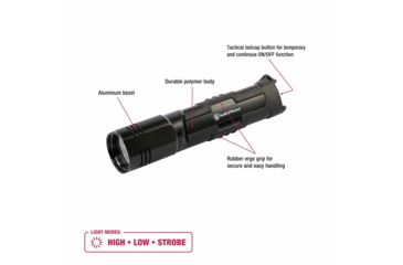 Image of Smith &amp; Wesson Galaxy Pro CREE LED Tactical Flashlight, Black body/White LED 110236