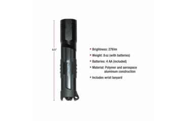 Image of Smith &amp; Wesson Galaxy Pro CREE LED Tactical Flashlight, Black body/White LED 110236