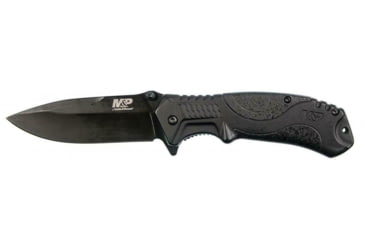 Image of Smith &amp; Wesson M&amp;P M2.0 Ultra Glide Folding Knives, 3.5 in, 8Cr13MoV Stainless Steel, Drop Point, Drop Point, Textured Nylon with Soft Rubber Inserts, 1085913