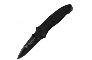 Image of Smith &amp; Wesson SWAT Magic, Black Aluminum Handle, Black Blade, Plain SWATB
