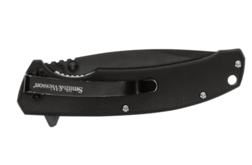 Image of Smith &amp; Wesson Velocite Spring Assist Folding Knife, 3.4in, 8Cr13Mov Stainless Steel Blade, 4.5in, Textured Polymer Handle, 1122573