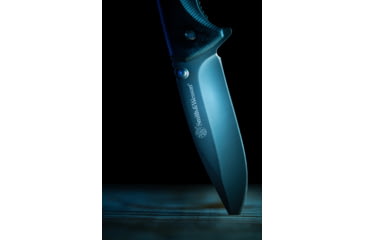 Image of Smith &amp; Wesson Velocite Spring Assist Folding Knife, 3.4in, 8Cr13Mov Stainless Steel Blade, 4.5in, Textured Polymer Handle, 1122573