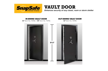 Image of Snapsafe, A Hornady Company Aux Vault Door, 32x80 in, 75416