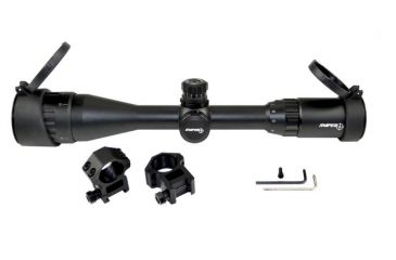 Image of Sniper 3-9x40mm Scope w/ Front AO Adjustment and RGB Tri Illumination Mil Rifle Scope, Black LT3-9x40AOL