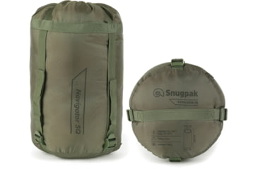 Image of SnugPak The Navigator SQ 25 Sleeping Bag, Synthetic, Right, Olive, 98305